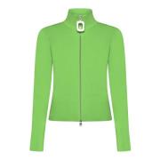 Neon Groene Rits Cardigan Sweater JW Anderson , Green , Dames
