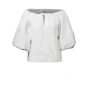 Puff Blouse Wit Ronde Hals Co'Couture , White , Dames