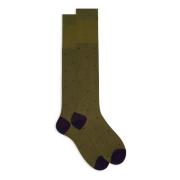 Groene gestippelde katoenen sokken Gallo , Multicolor , Heren
