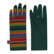 Groene Gestreepte Fleece Handschoenen Gallo , Multicolor , Dames