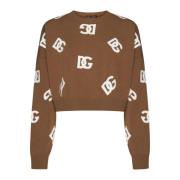 Monogram Wol Jumper Sweaters Dolce & Gabbana , Brown , Dames
