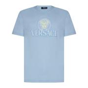 Medusa Print Polos en T-shirts Versace , Blue , Heren