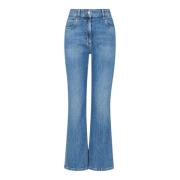 Flare Cropped Jeans Marella , Blue , Dames