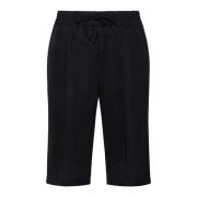Zwarte Elastische Taille Shorts Jil Sander , Black , Dames