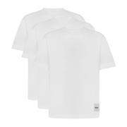 Logo Patch T-shirt Set Wit Blauw Jil Sander , White , Dames