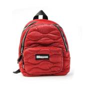 Gewatteerde nylon rugzak met Wave02/Sof ontwerp Blauer , Red , Dames