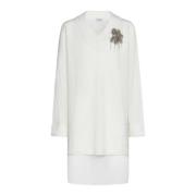 Elegante Jurken Collectie Brunello Cucinelli , Beige , Dames