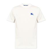 T-shirt met logo Burberry , White , Heren