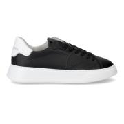 Zwart Witte Temple Sneakers Philippe Model , Black , Heren