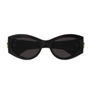 LogoLarge Zonnebril Gucci , Black , Dames