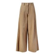 Trousers Brunello Cucinelli , Brown , Dames