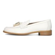 Witte Loafers met Kwastjes Pertini , White , Dames