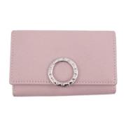 Pre-owned Leather wallets Bvlgari Vintage , Pink , Dames