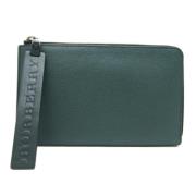 Pre-owned Leather clutches Burberry Vintage , Green , Dames