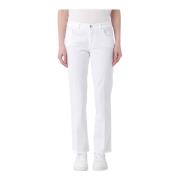 Cropped Fringed Pant Fay , White , Dames