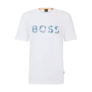 Korte Mouw T-shirt 50515997 Boss Orange , White , Heren