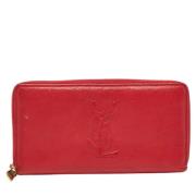 Pre-owned Leather wallets Yves Saint Laurent Vintage , Red , Dames