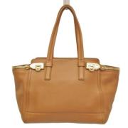 Pre-owned Leather totes Salvatore Ferragamo Pre-owned , Brown , Dames