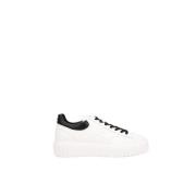 Witte Leren Sneakers Veters Logo Hogan , White , Heren