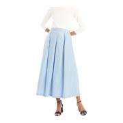 Elegante Maxi Rok met Zakken Vicario Cinque , Blue , Dames