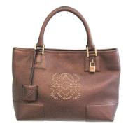 Pre-owned Leather handbags Loewe Pre-owned , Brown , Dames