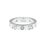 Pre-owned White Gold rings Gucci Vintage , Gray , Dames