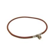 Pre-owned Leather necklaces Hermès Vintage , Brown , Dames