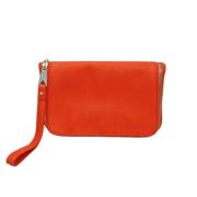 Pre-owned Leather clutches Bottega Veneta Vintage , Red , Dames