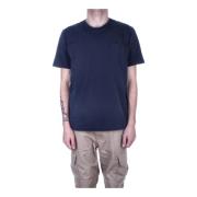 Blauw Katoenen T-shirt met Voorzak Aspesi , Blue , Heren