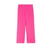 Linnen Fuchsia Broek Max Mara Weekend , Pink , Dames