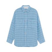 Tweed Overshirt met Lurex-draden IRO , Blue , Dames