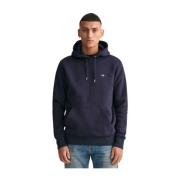 Hoodie met geborduurd logo Gant , Blue , Heren