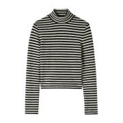 Gestreept wollen turtleneck T-shirt Jil Sander , Multicolor , Dames