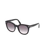 Zwarte Gradient Rook Zonnebril Tom Ford , Black , Dames