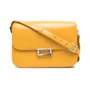 Mosterdgele Fermoir Crossbody Tas Saint Laurent , Yellow , Dames