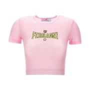 Roze Crop Top Chiara Ferragni Collection , Pink , Dames