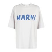 Casual Katoenen T-shirt Marni , Gray , Dames