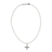 Parel Crest Ketting Emanuele Bicocchi , Gray , Dames