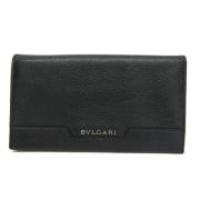 Pre-owned Leather wallets Bvlgari Vintage , Black , Heren