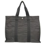 Pre-owned Fabric totes Hermès Vintage , Black , Dames