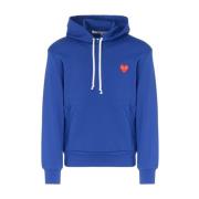 Navy Blauw Hart Sweatshirt Comme des Garçons Play , Blue , Heren