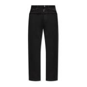 Sweatpants gemaakt van gecombineerde materialen Dsquared2 , Black , He...