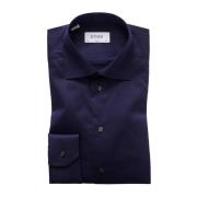 Slim Fit Navy Overhemd Eton , Blue , Heren