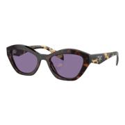 Cat-Eye zonnebril Violet met Zilver Prada , Brown , Dames