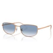 Onregelmatige Metalen Zonnebril Blauw Verloop Ray-Ban , Yellow , Unise...