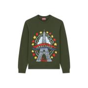 Getekende Varsity Sweater Kenzo , Green , Heren