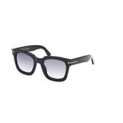 Gradient Smoke Zonnebril Shiny Black Frame Tom Ford , Black , Unisex