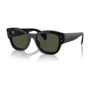 Vierkante Retro Zonnebril Unisex Model Ray-Ban , Black , Unisex