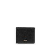 Klassieke Bifold Leren Portemonnee Tom Ford , Black , Heren