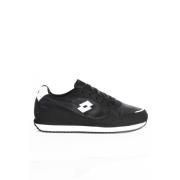 Zwarte Hardloopsneakers PU Leer Lotto , Black , Heren